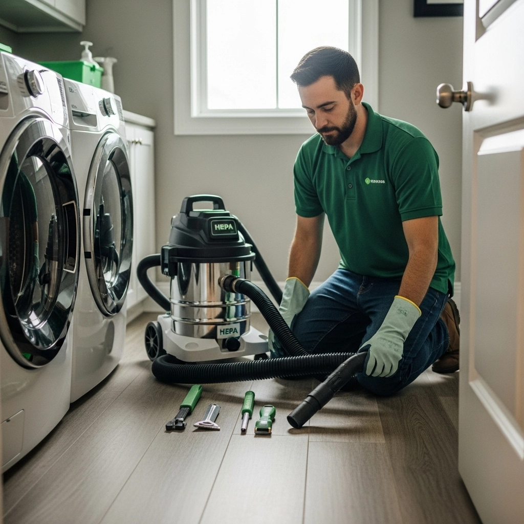 Dryer Vent Cleaning Charlotte Step 2 Professional Equipment Setup
