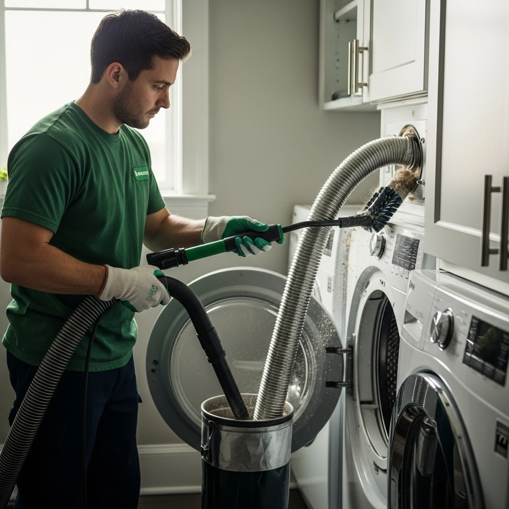 Dryer Vent Cleaning Charlotte Step 3 Deep Lint Removal 2